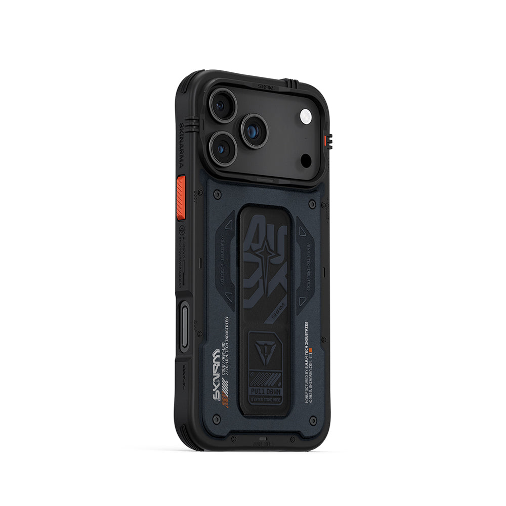 Skinarma Aegis iPhone 17 Pro Max Desenli Airbag Tasarımlı Standlı Kılıf Skinarma Aegis iPhone 17 Pro Max Desenli Airbag Tasarımlı Standlı Kılıf